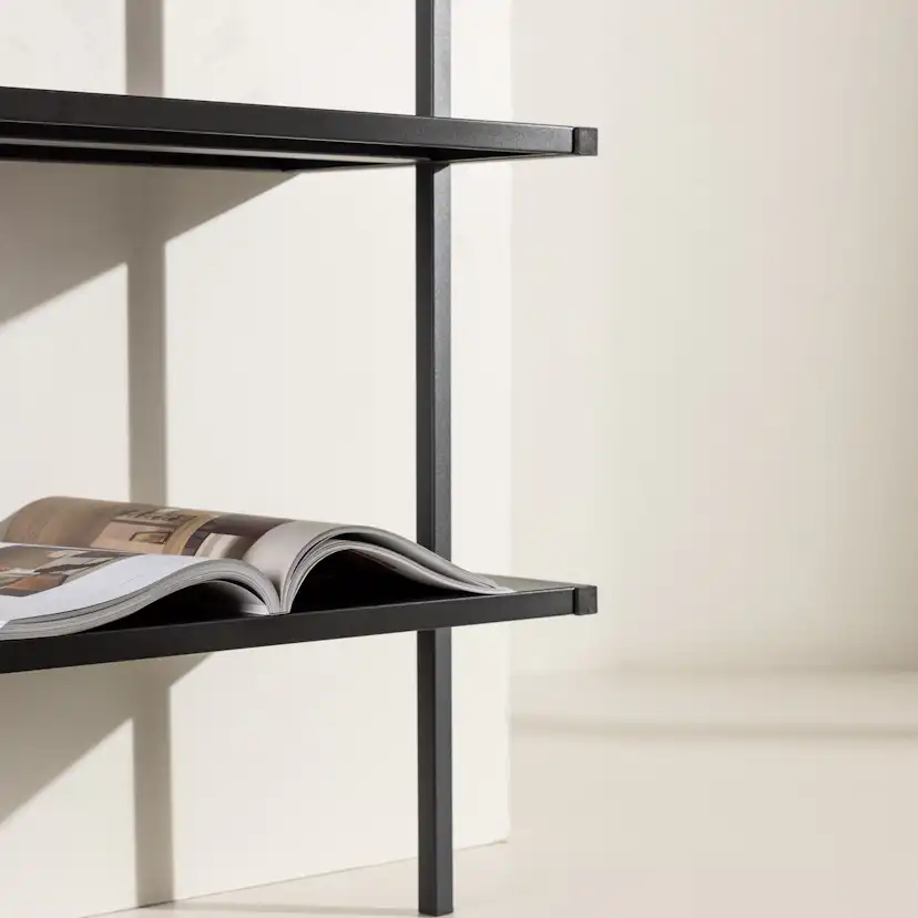 Vägghängd Hylla Venture Home Caracas i Svart Stål 183 cm