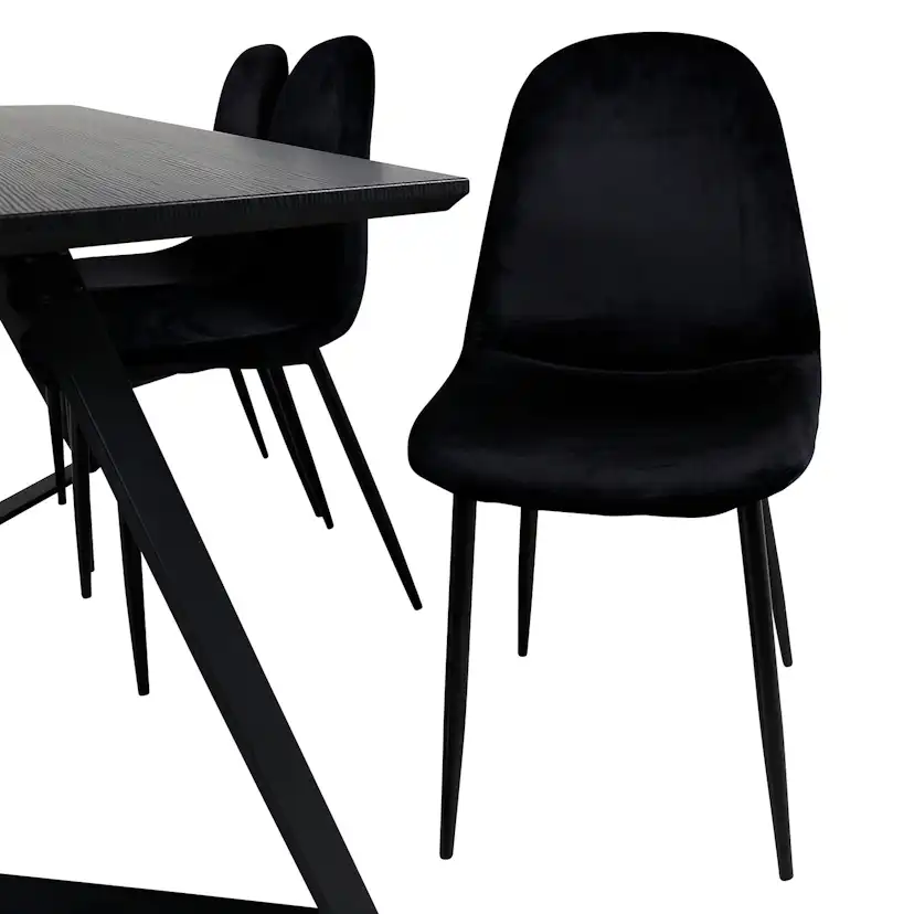 Matgrupp Venture Home Marina med 6 Polar Velvet stolar