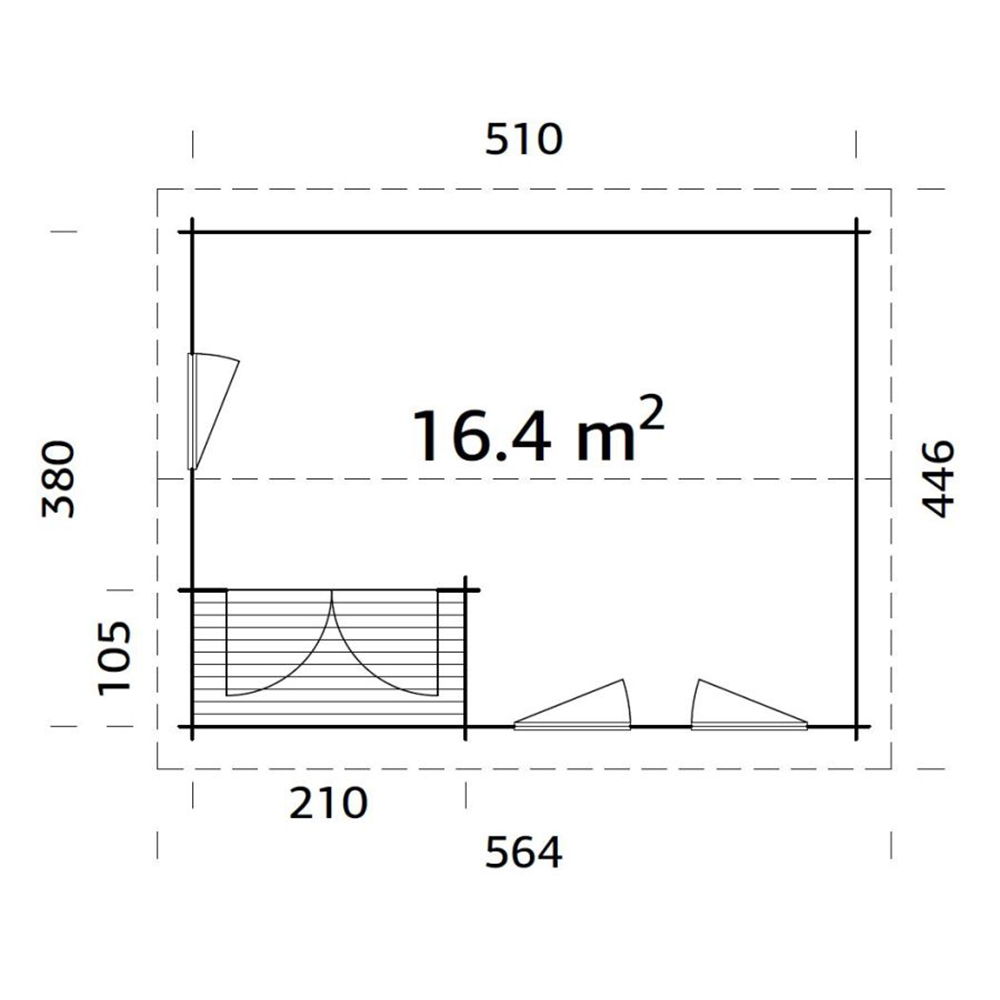 Stuga Palmako Susanna 19,4 m2