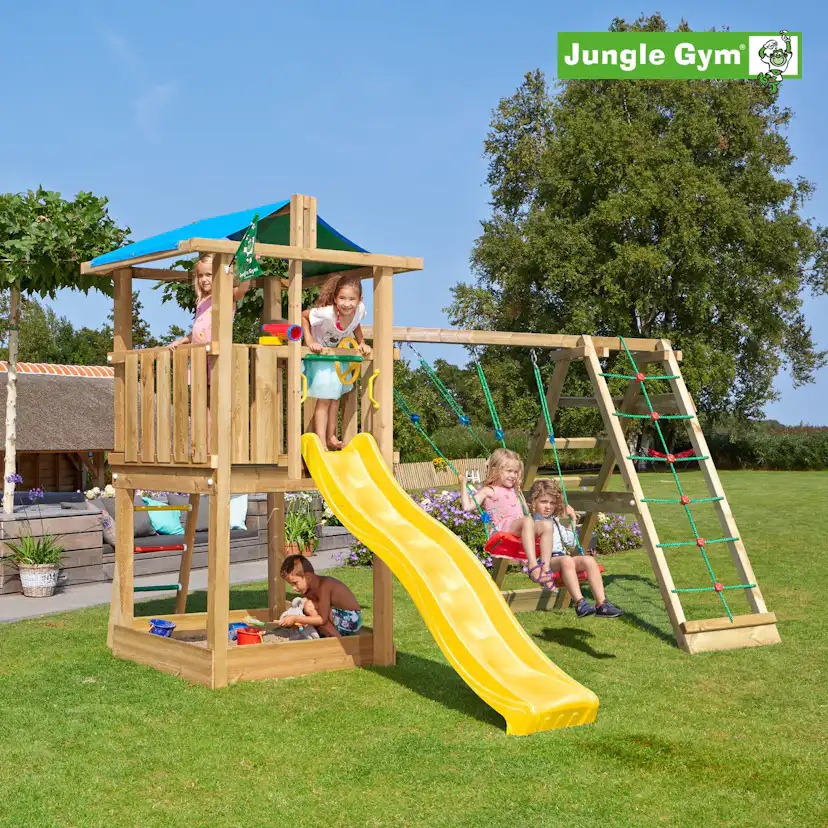 Lektorn Jungle Gym Hut Komplett Inkl Climb Modul X'tra och Rutschkana