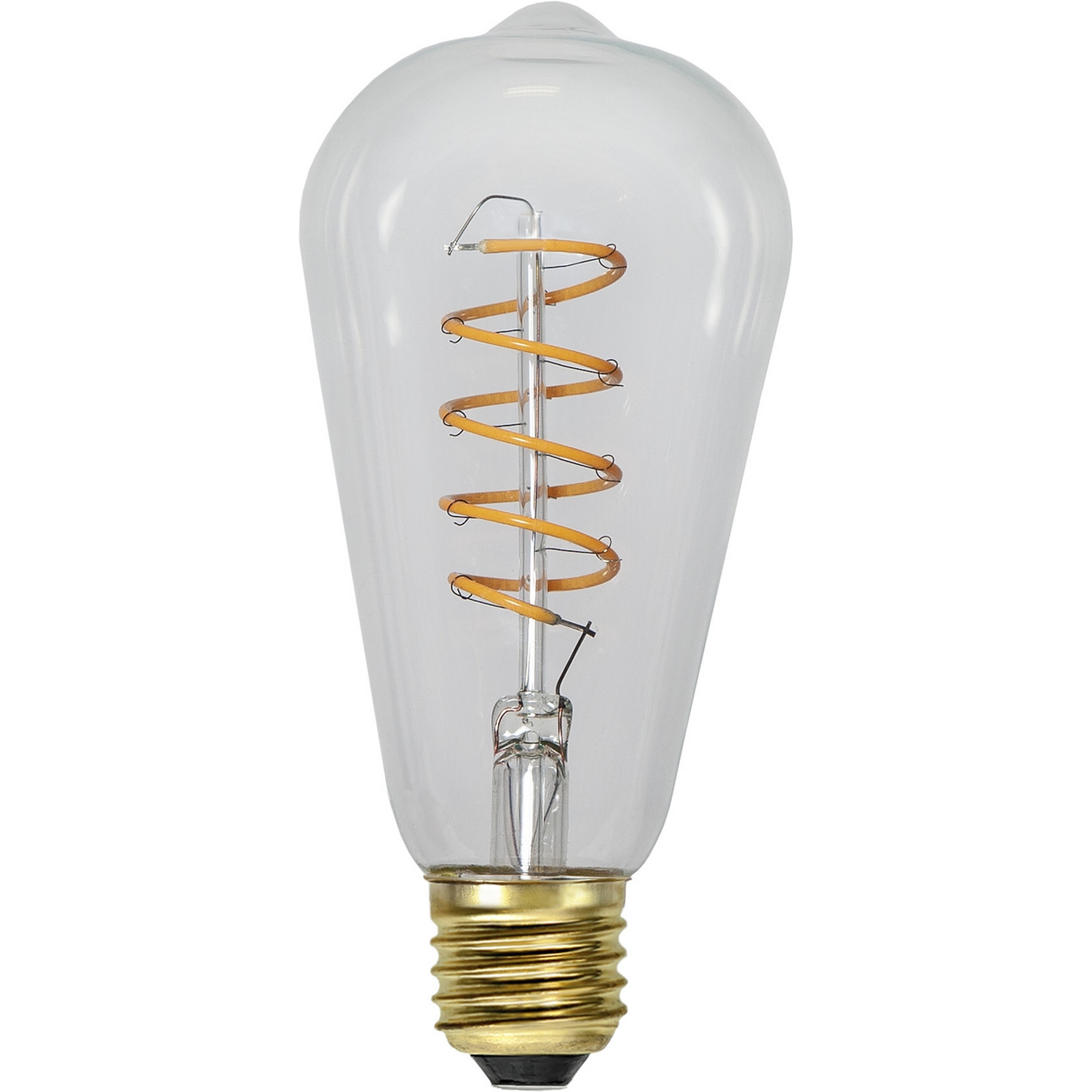 LED-lampa Star Trading E27 ST64 Decoled Spiral Klar 3-step Memory Dimbar 4W