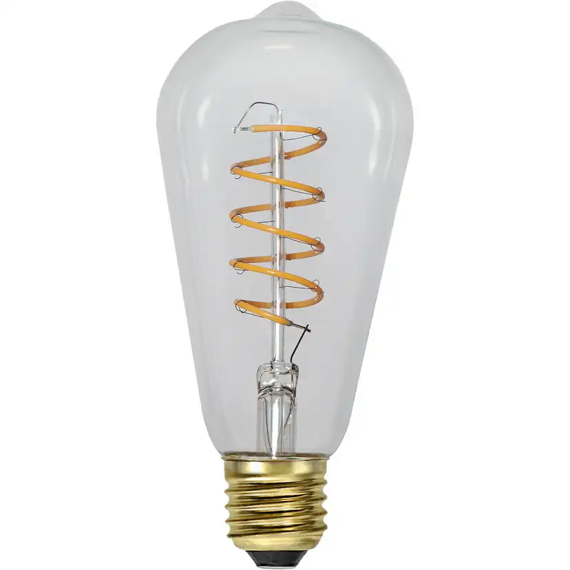 LED-lampa Star Trading E27 ST64 Decoled Spiral Klar 3-step Memory Dimbar 4W