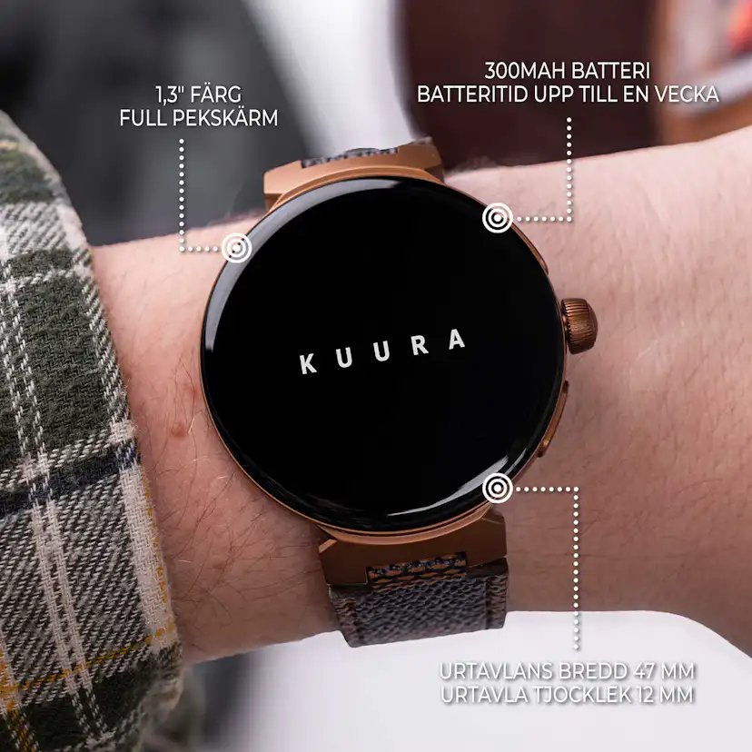 Kuura Smartwatch FM1 V3, Brun Brun