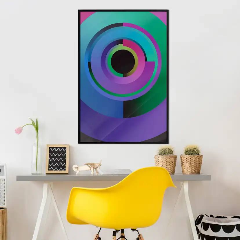 Poster Artgeist Affisch Colourful Gears