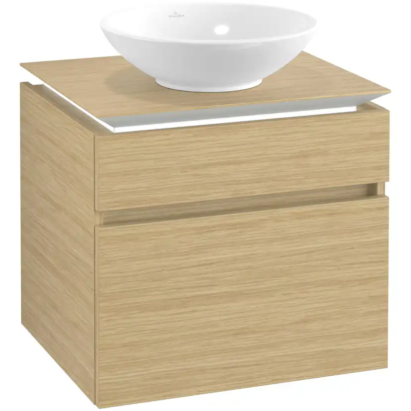Tvättställsskåp Villeroy & Boch Legato 600 med 2 Lådor för Ytmonterat Tvättställ