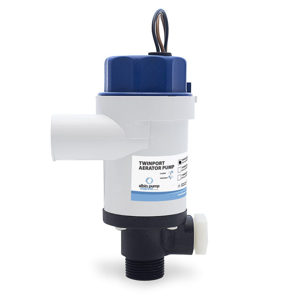 Pump Albin Group Marine Twinport Aerator 1100 GPH 12V