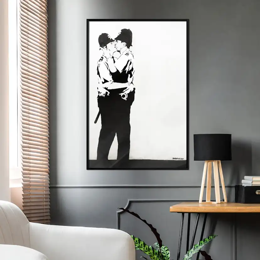 Poster Artgeist Affisch Policemen Kissing