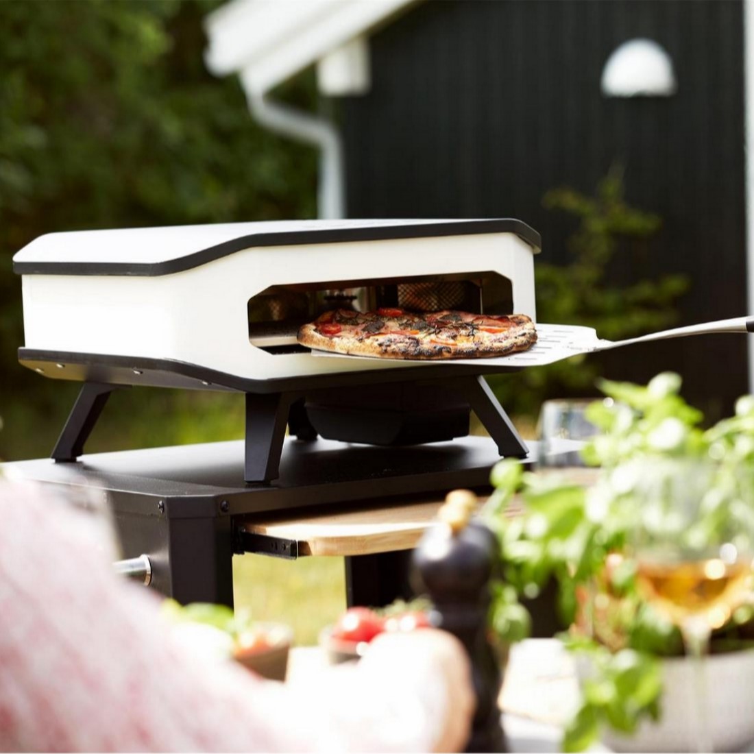 Pizzaugn Cozze Elektrisk 13" med Pizzasten & Frontlucka, 2200W