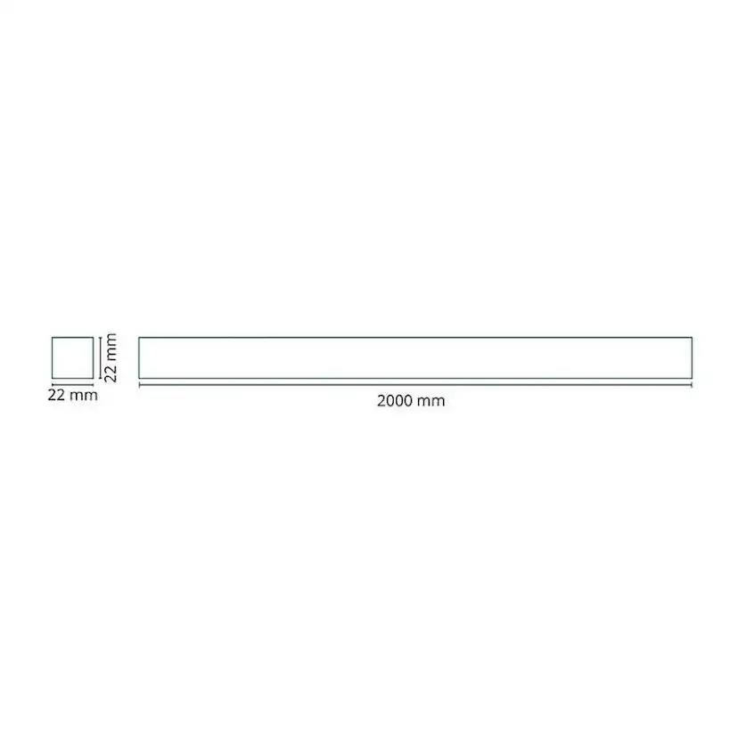 Skena SG ARMATUREN Zip 230V 2 m Mattvit