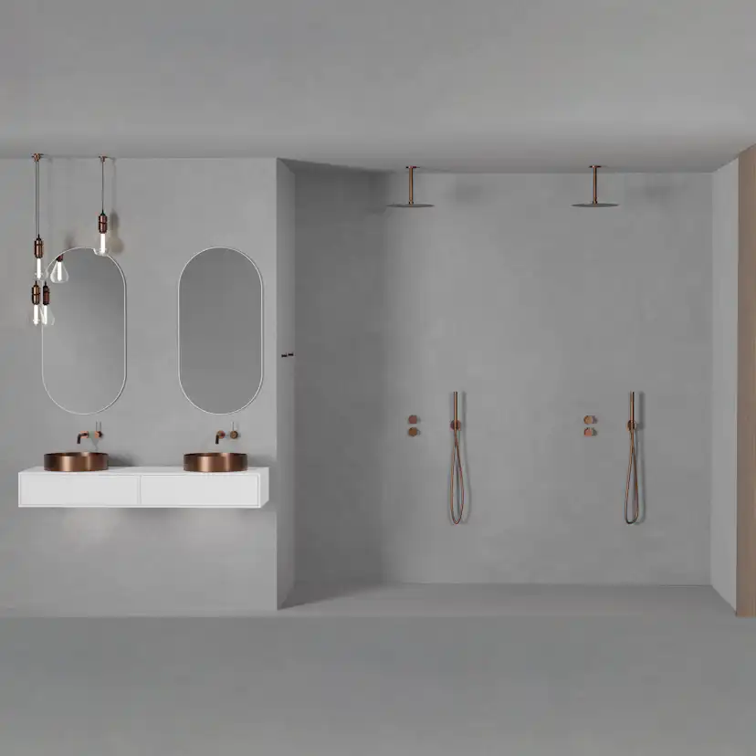 Takduschset Scandtap Steel Harmonized 2Z för Inbyggnad
