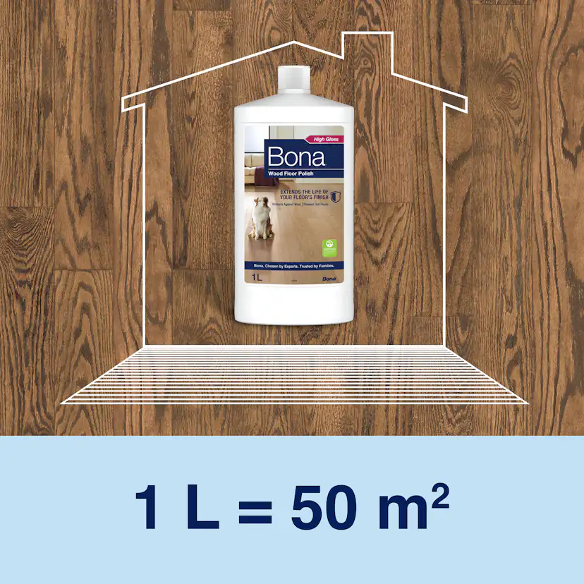 Golvpolish Bona för Lackerade Trägolv 1 liter