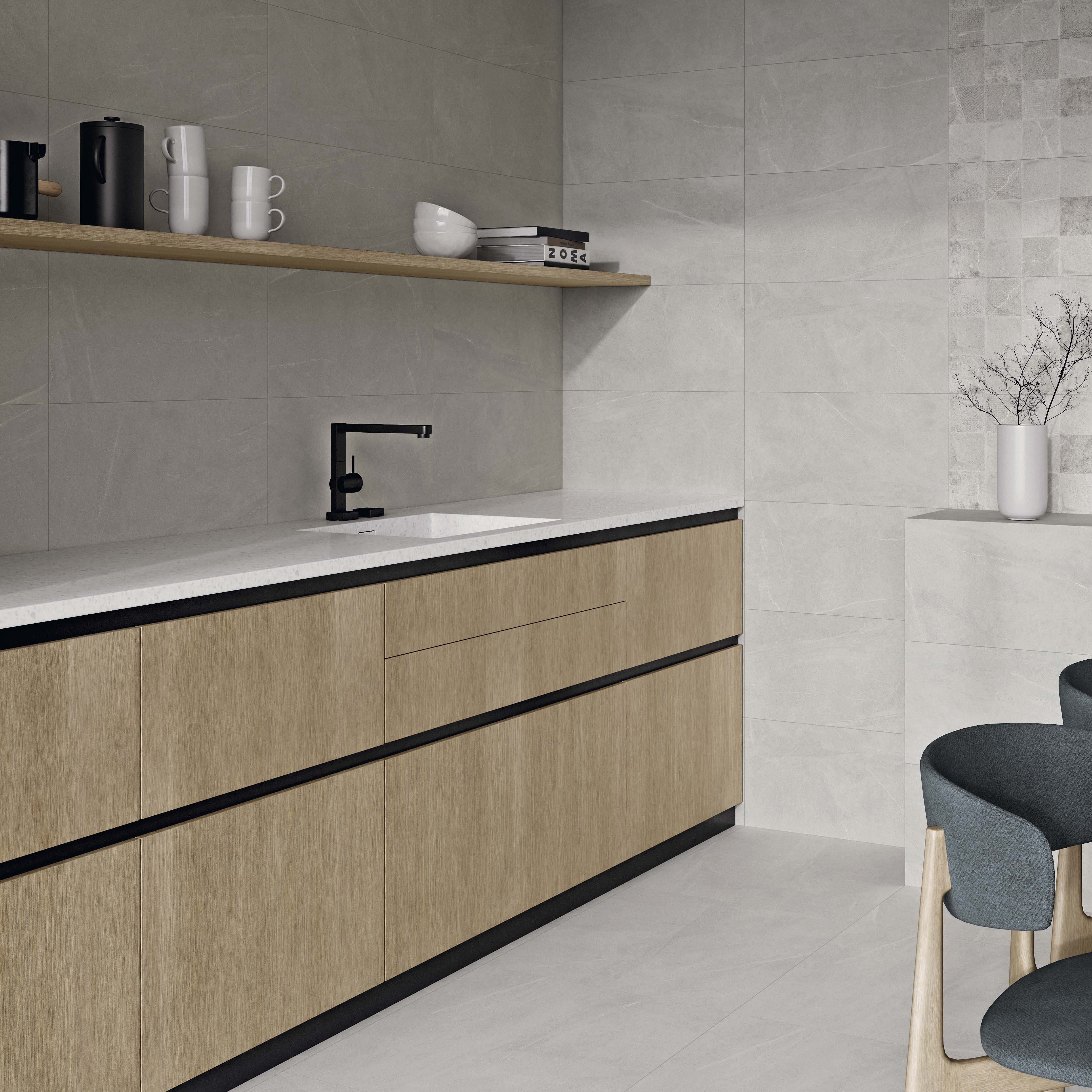 Klinker Tenfors Bellevue White Marmor Matt 60x60 cm