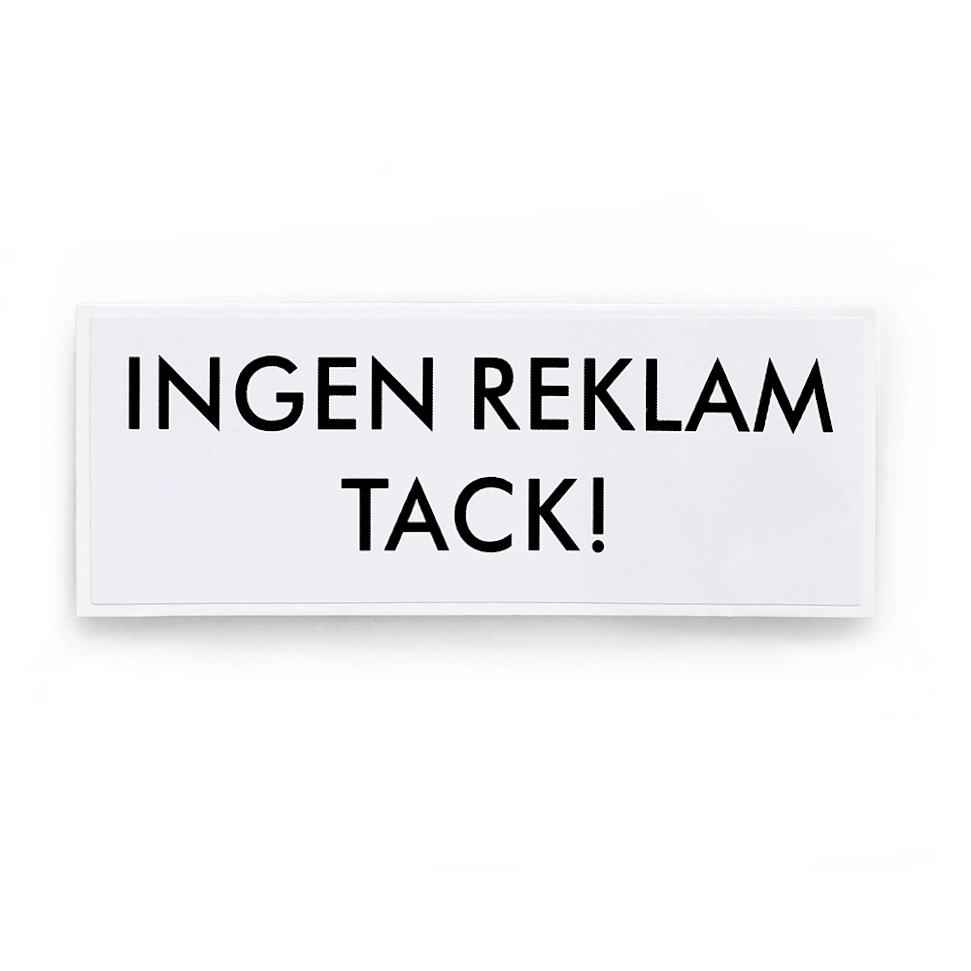 Självhäftande Dekal Habo Ingen Reklam Tack