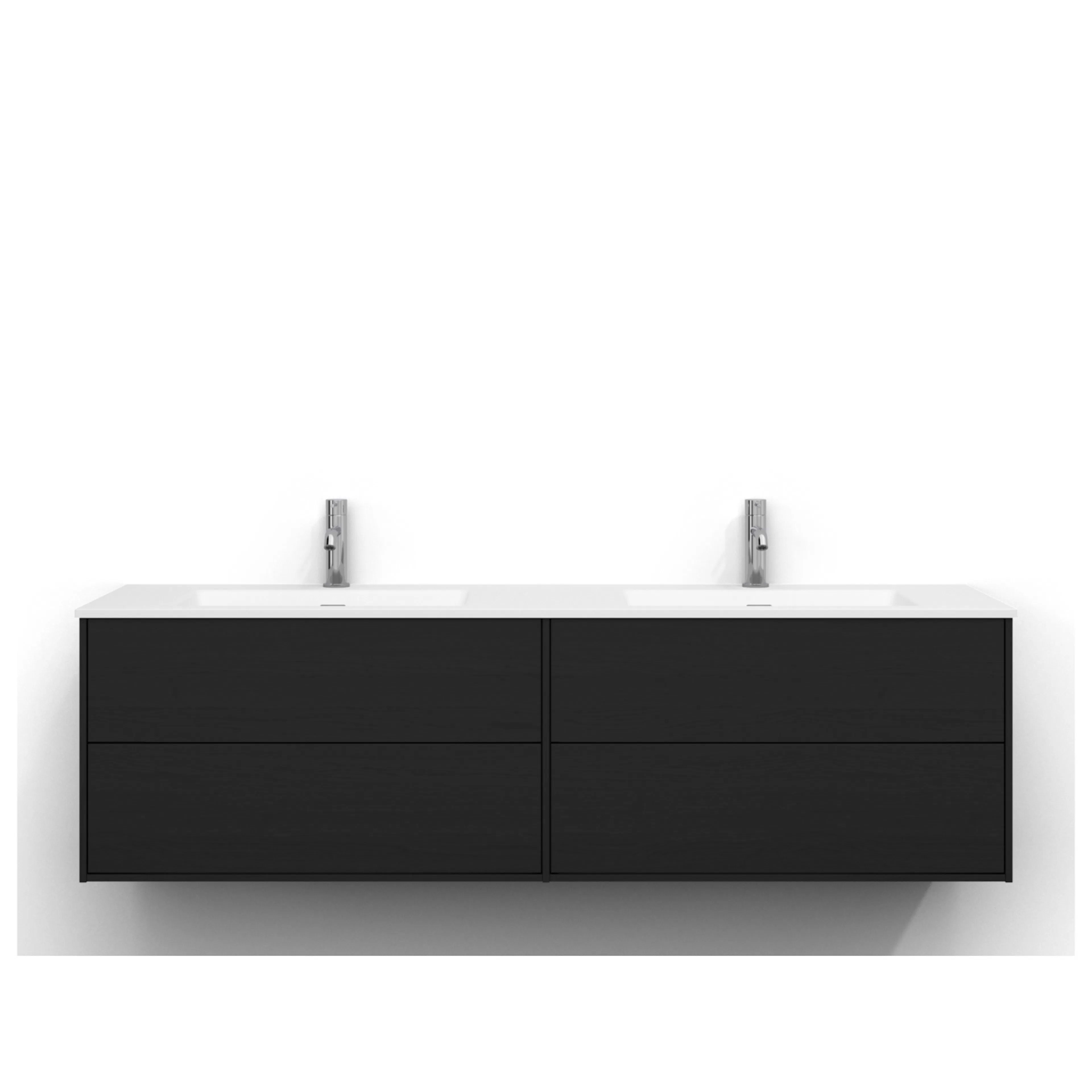 Epos Udel 160 Sv.Ask 2+2L Pln Svart Ask, Front: Plan