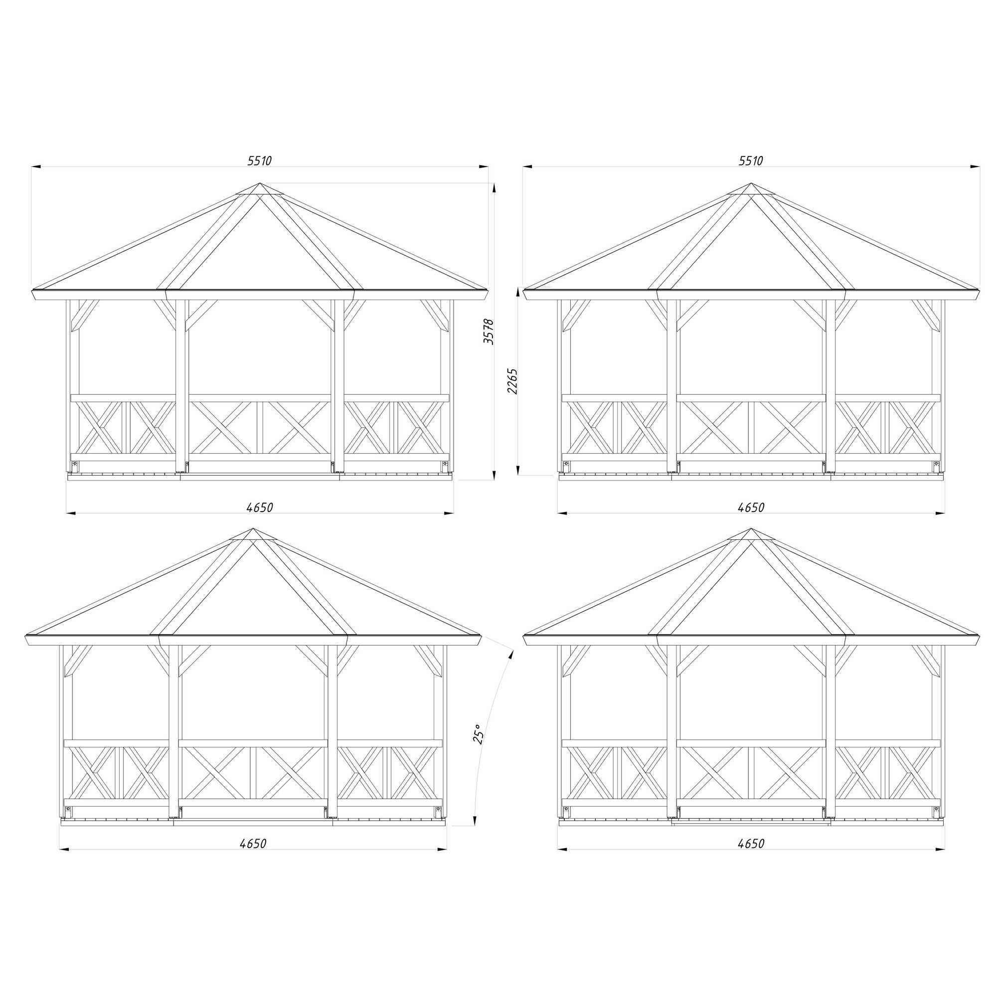 Paviljong Palmako Betty 18,0 m2