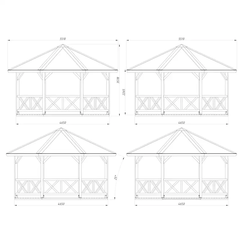 Paviljong Palmako Betty 18,0 m2