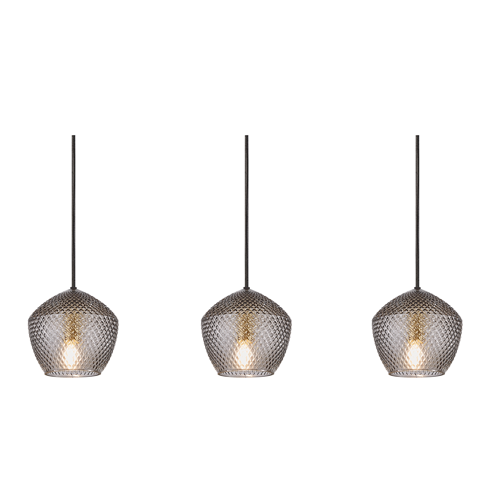 Taklampa Nordlux Orbiform 3-Pendel Rökfärgad