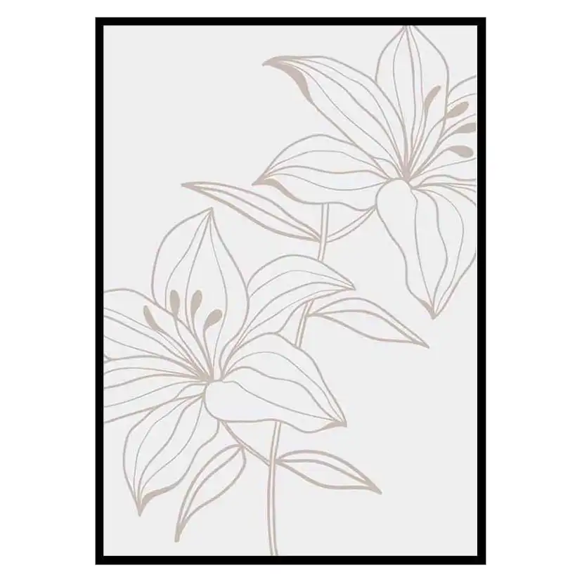 Poster Gallerix Line Art Flower No1