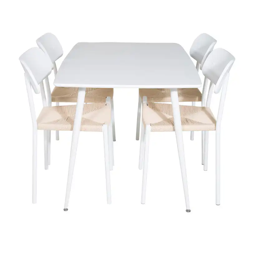 Matgrupp Venture Home Pobbie med 4 Peggy Stolar Vit