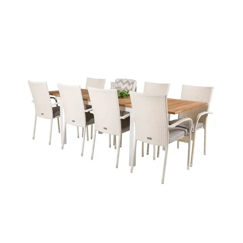 Matgrupp Venture Home Perla 160/240 med 8 Asta Stolar