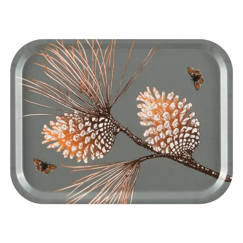 Åry Trays Pine cone "Mossgrå", Bricka - 27x20cm Färg: Grön, BxL: 27x20 cm
