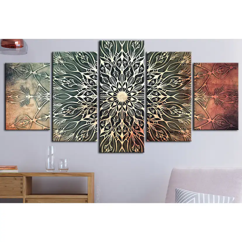 Tavla Arkiio Center Wide Green 5 delar