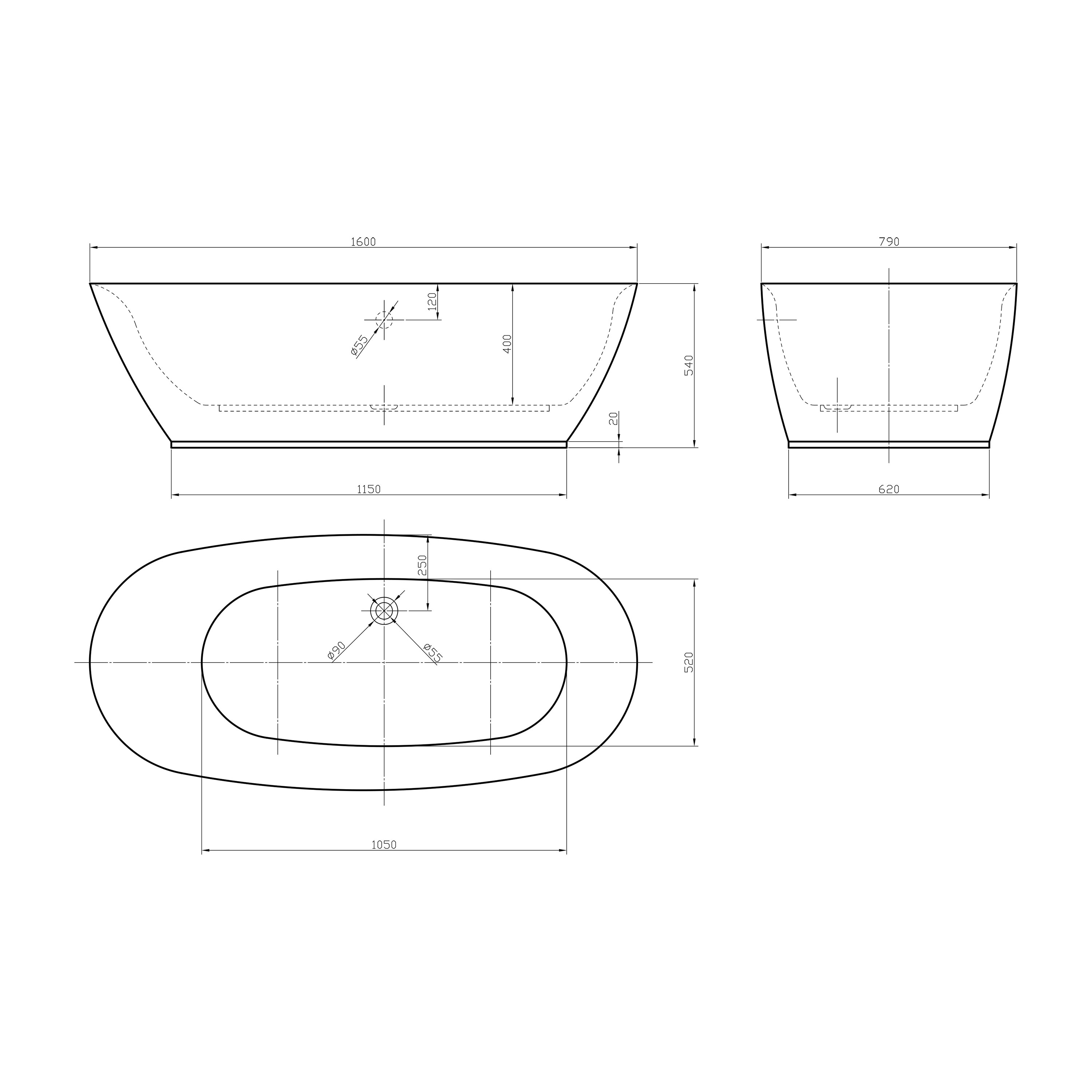Badkar Bathlife Njuta 160