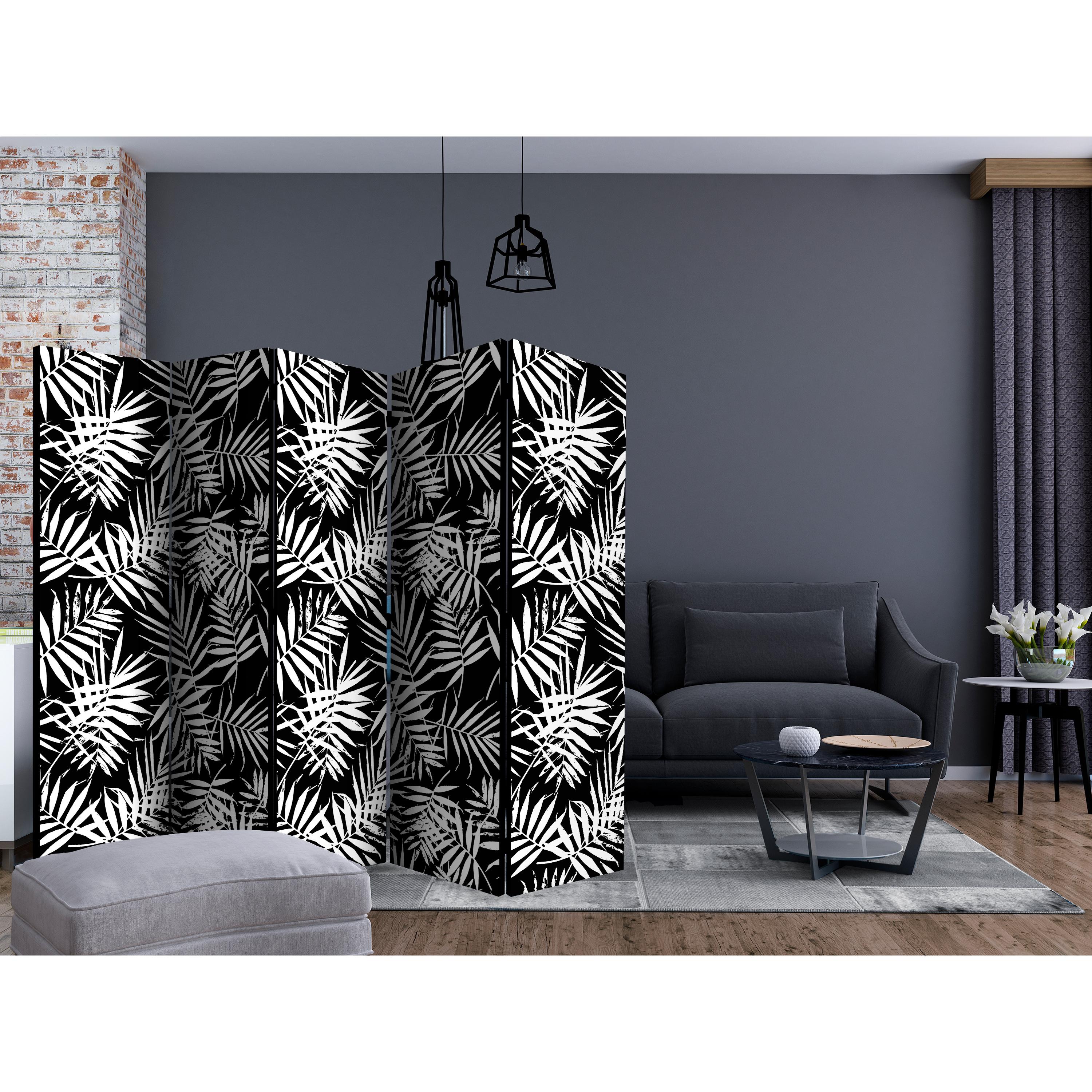 Rumsavdelare Arkiio Black and White Jungle II 225x172 cm
