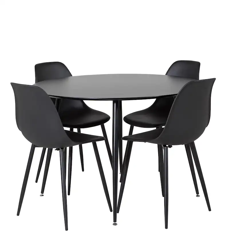 Matgrupp Venture Home Silvia med 4 Pop Stolar Runt