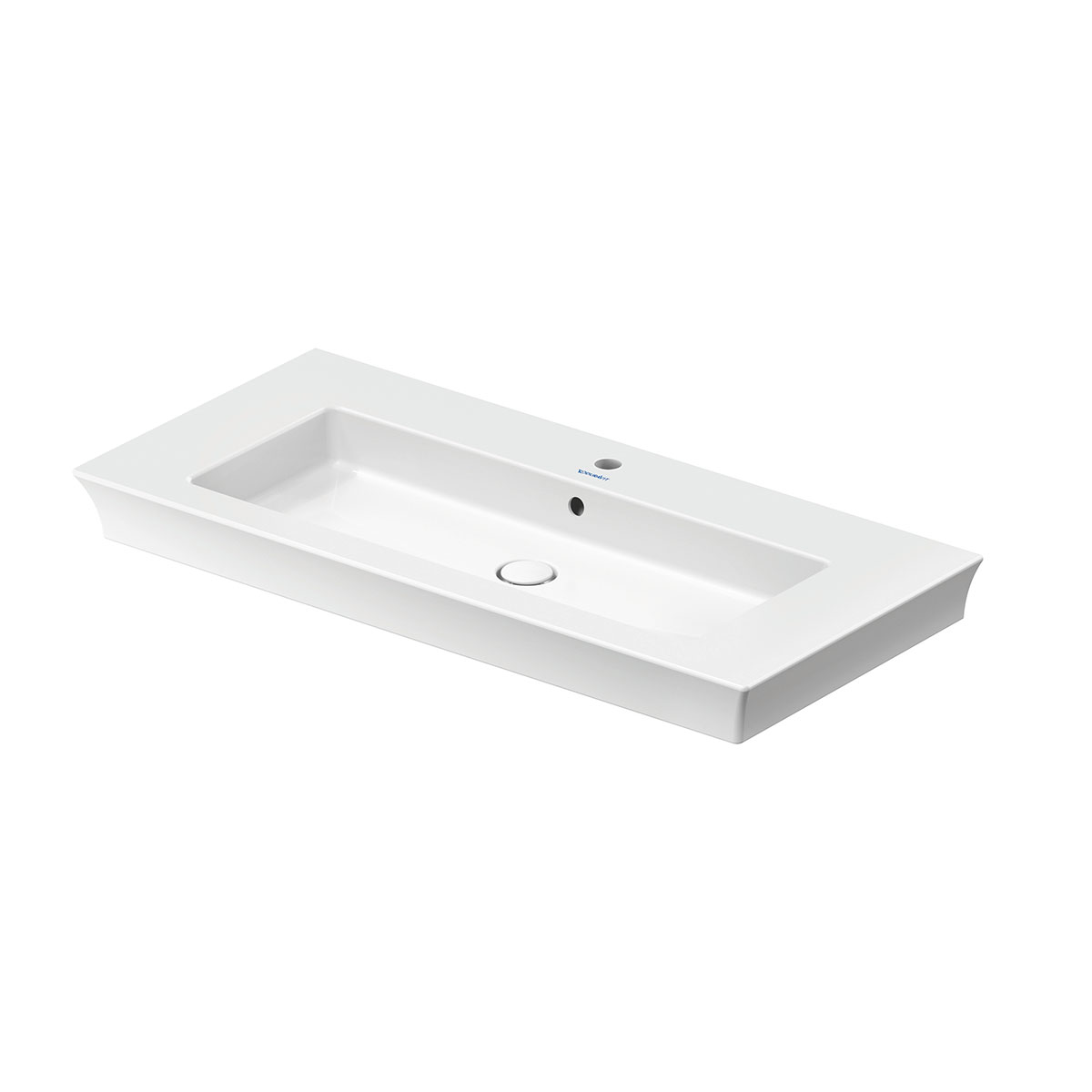 Tvättställ Vit Högblank 1055 mm 1055x490 mm, Hål för Blandare: Ja