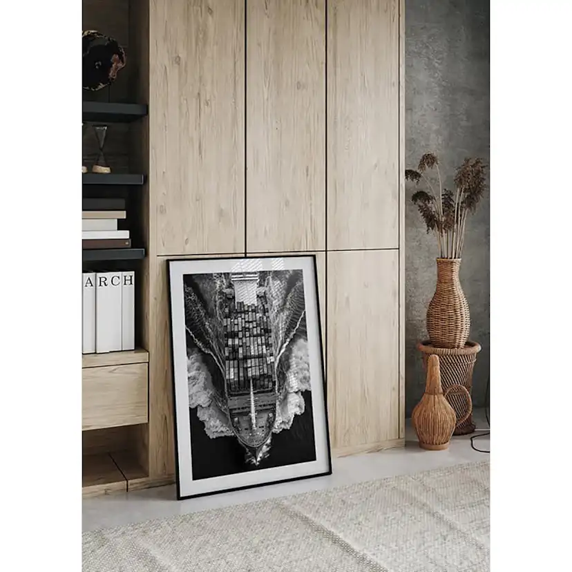 Poster Gallerix Cargo Ship BW