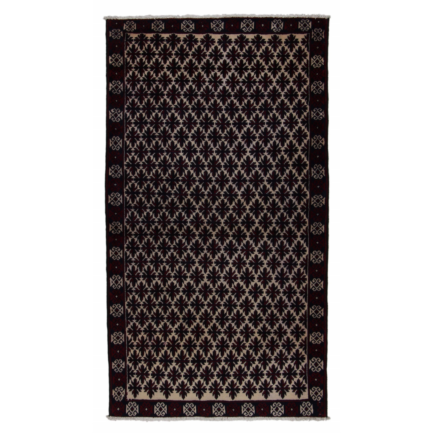 Persisk Matta Arkiio Beluch Creme/Svart 104x191