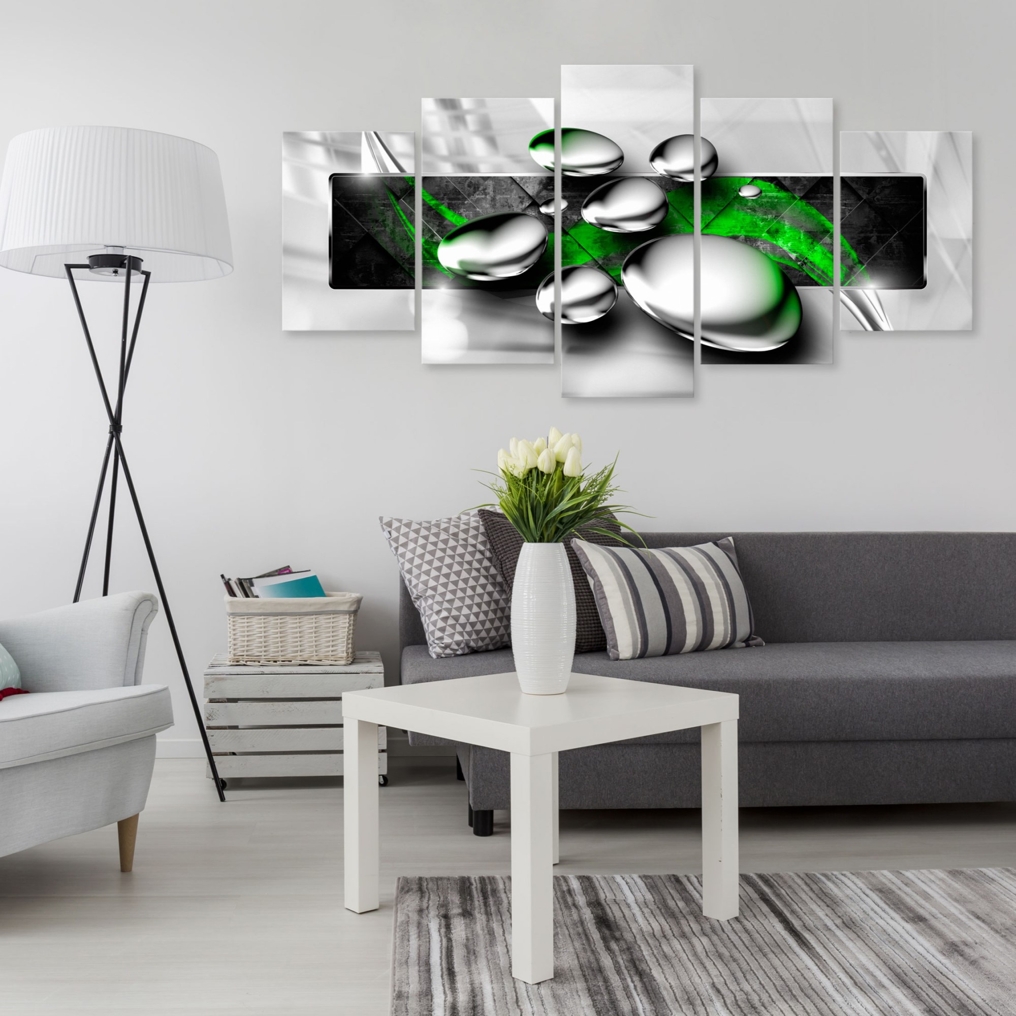 Tavla Arkiio Shiny Stones Wide Green 5 delar