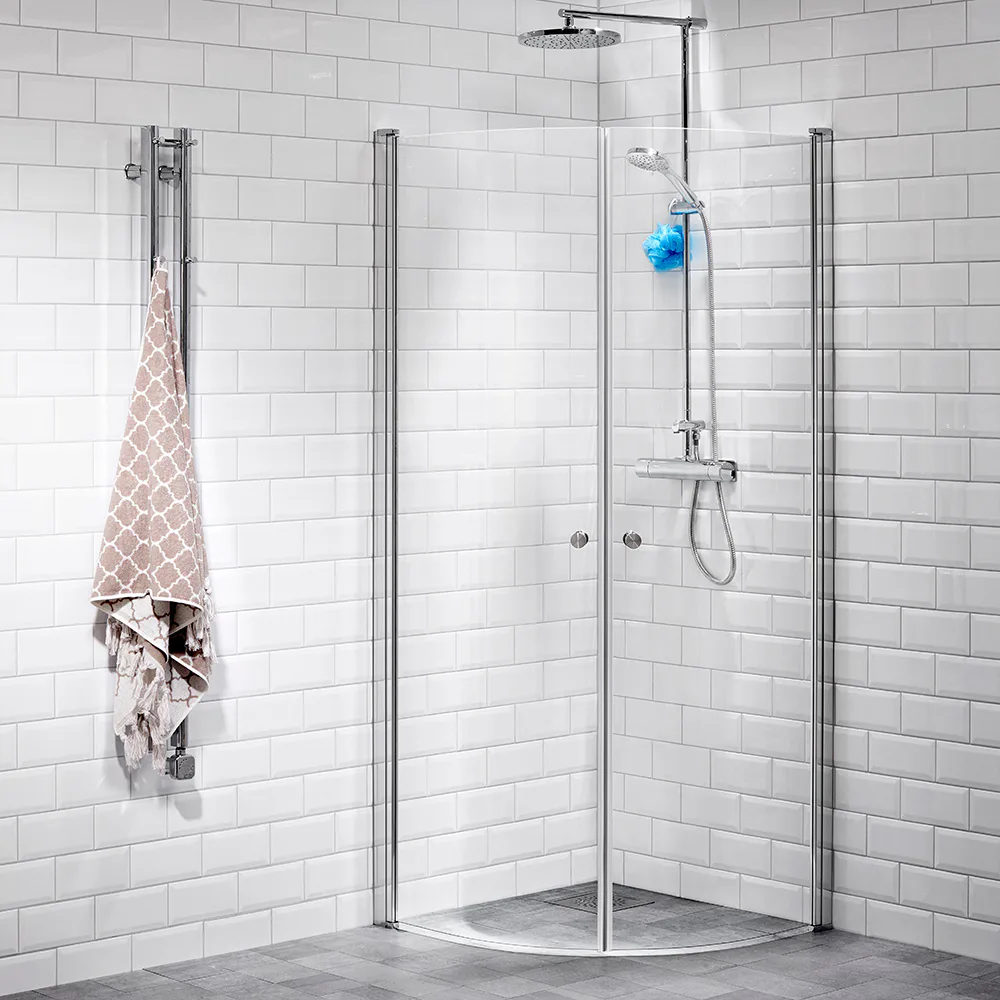 DHÖRN LUSSO1 HT1 SVÄ 80X90 KL LxB: 800x900 mm, Klarglas, Handtag 1