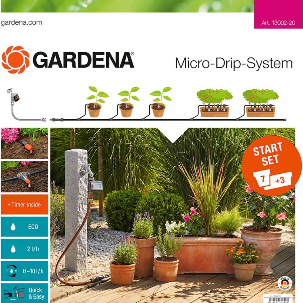 Startpaket Gardena Micro-Drip System M med Bevattningsdator 2022