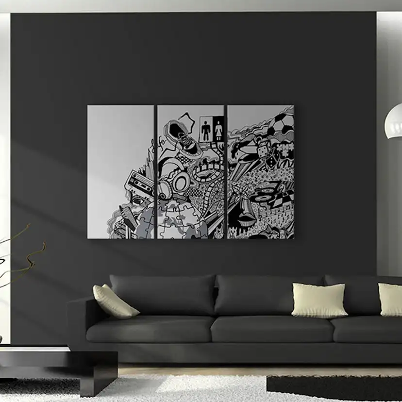 Tavla Arkiio Artistic Mess Triptych