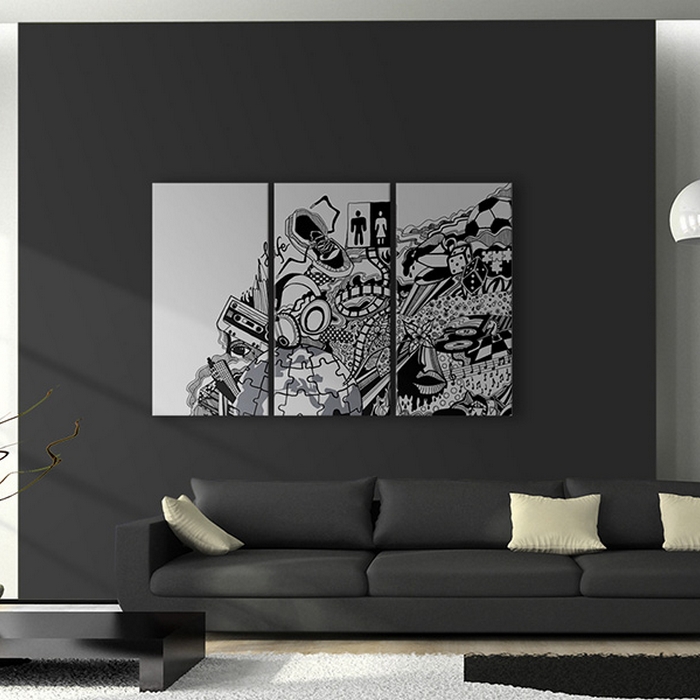 Tavla Arkiio Artistic Mess Triptych