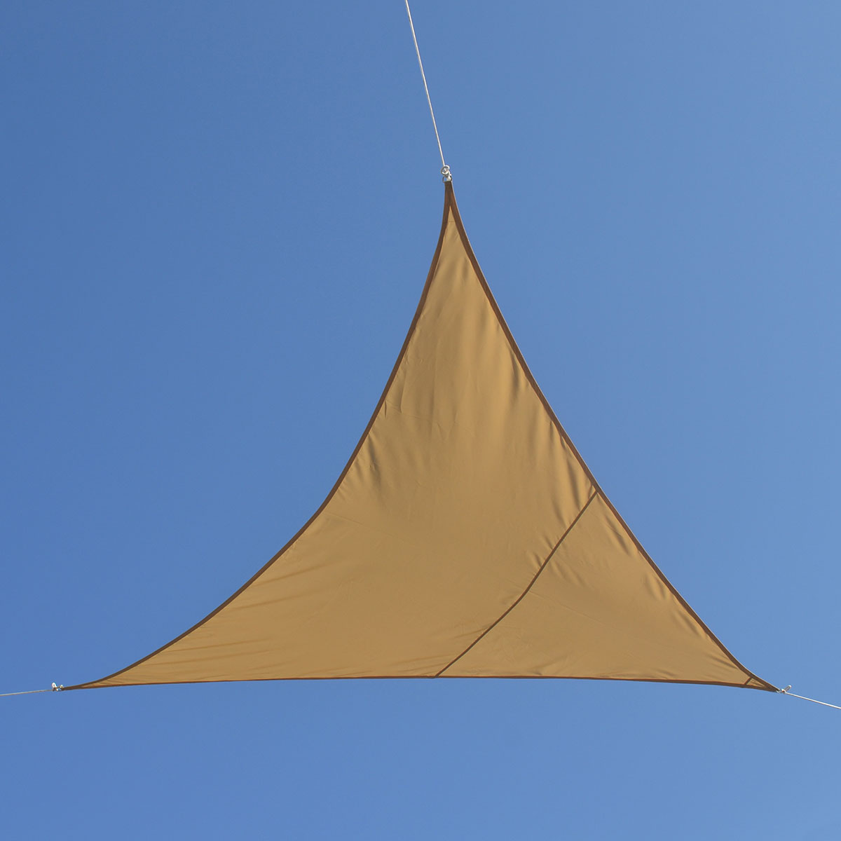 Solsegel triangel 3,6x3,6x3,6-Beige Beige, 3,6x3,6