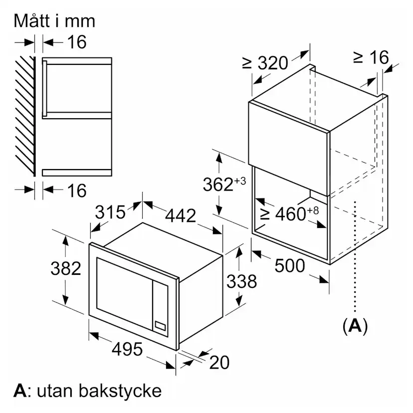 Mikrovågsugn Bosch BFL523MW3 Serie 2