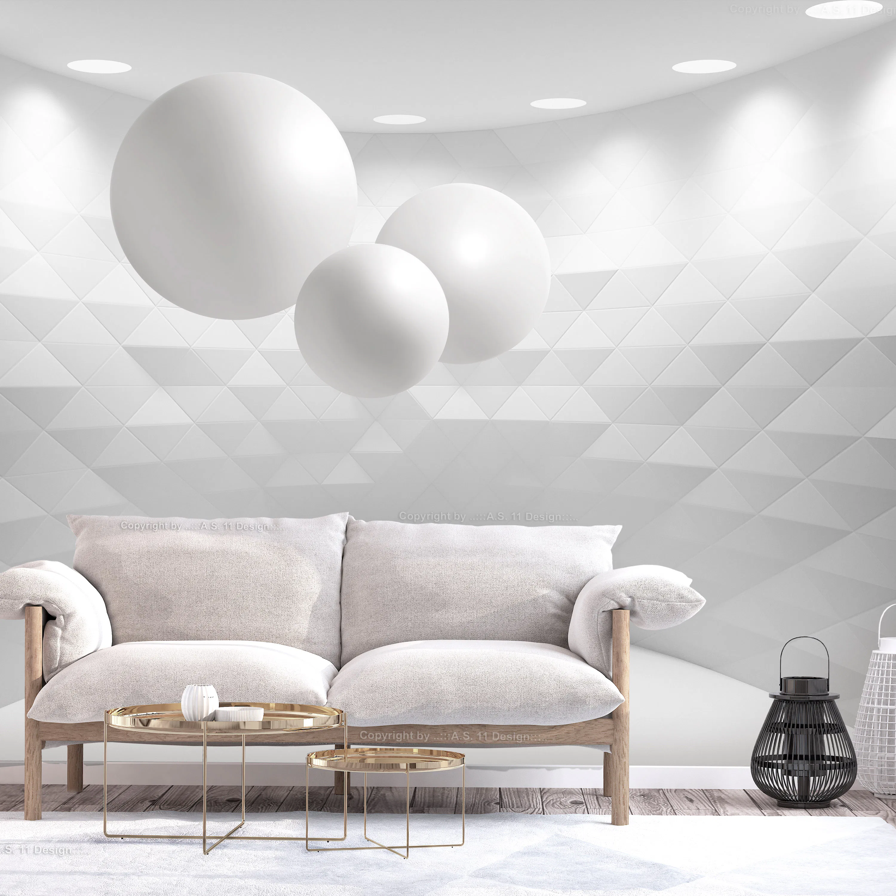 Fototapet Arkiio Självhäftande Geometric Room