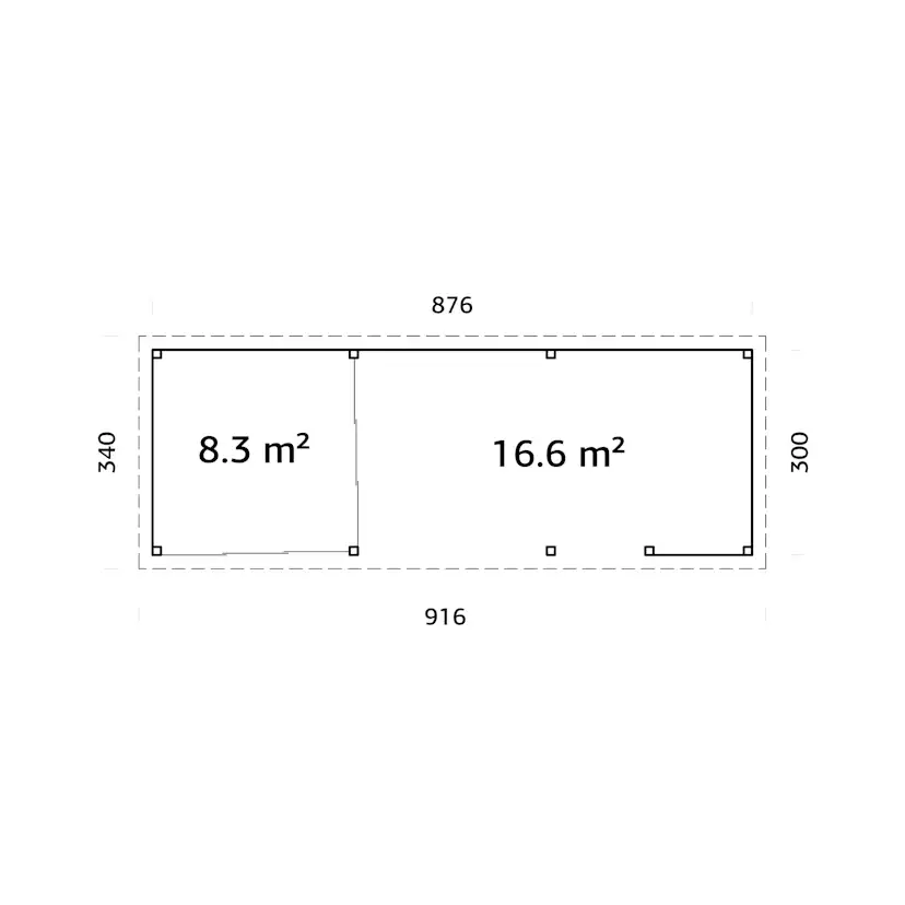 Uterum Palmako Lenna 24,9 m2 Set 715 Slide Plus