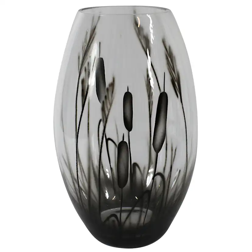 Vas Nybro Crystal Kaveldun Konvex 26 cm
