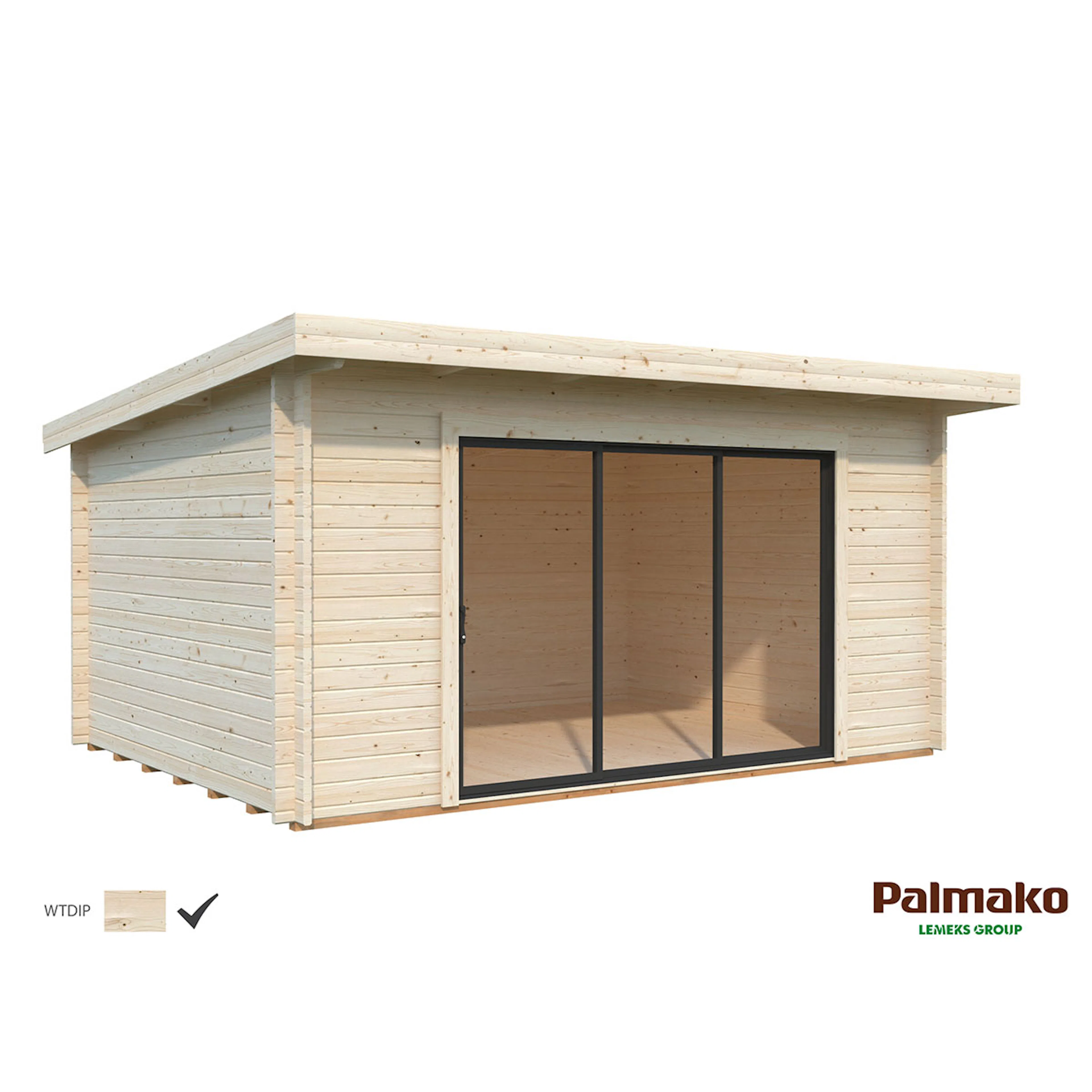 Lea 14,2 m2 Slide Plus WTDIP Impregnerad Transparent med Slide Pro 2-lagers glas
