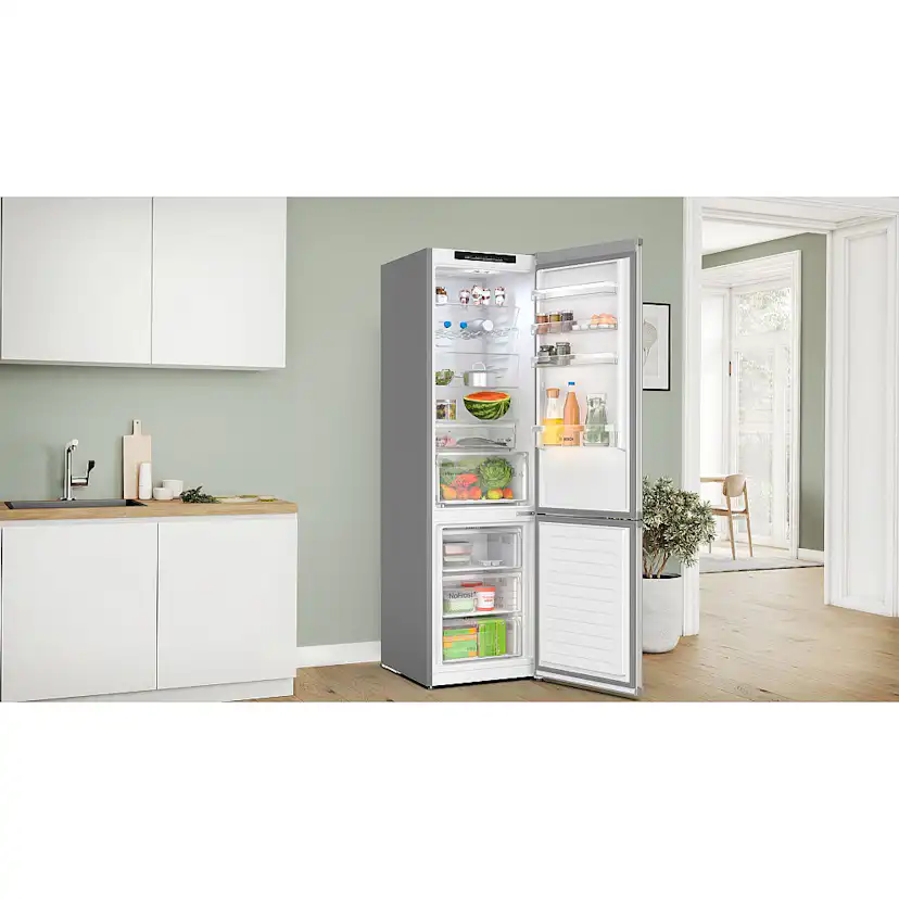 Fristående Kyl & Frys Bosch Serie 4 KGN392I1F Rostfri med Två Kylningssystem För Optimal Nedkylning