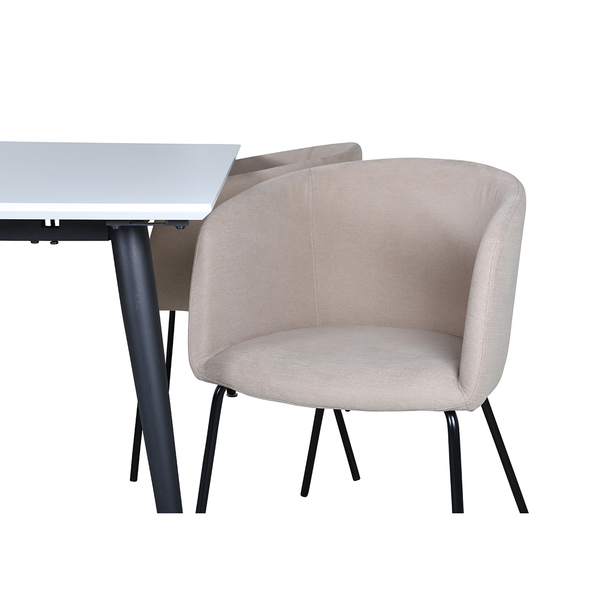 Matgrupp Venture Home Jolie med 4 Bergen Stolar Polyesterlinen
