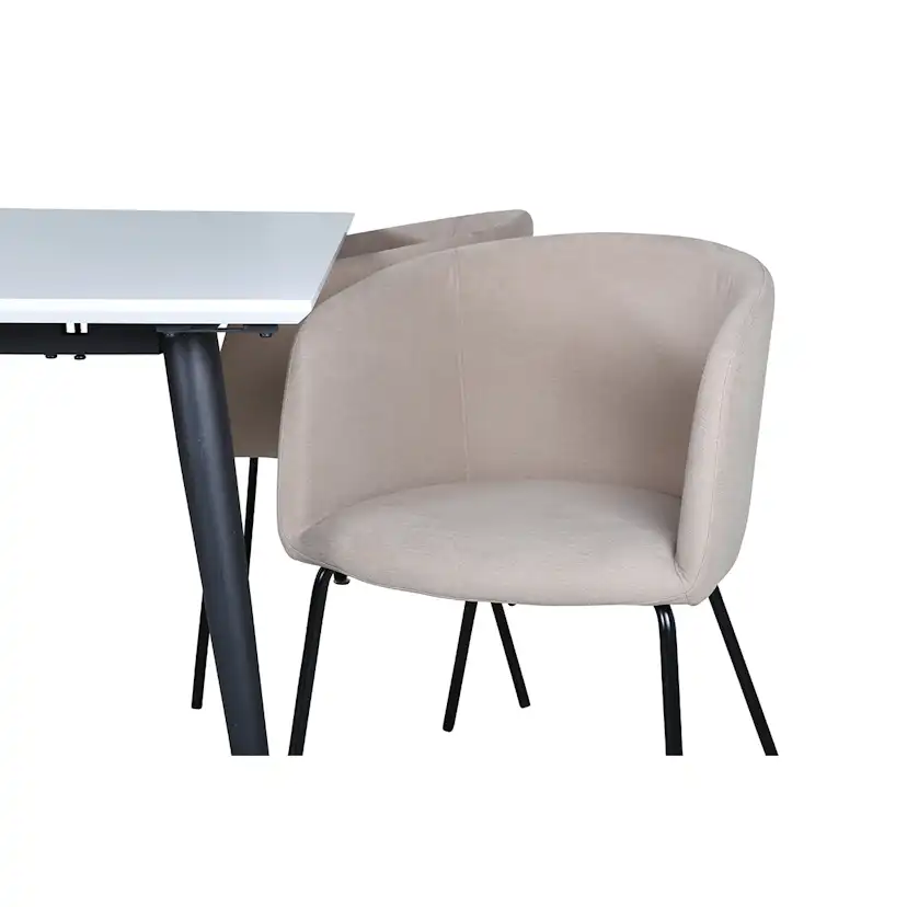 Matgrupp Venture Home Jolie med 4 Bergen Stolar Polyesterlinen