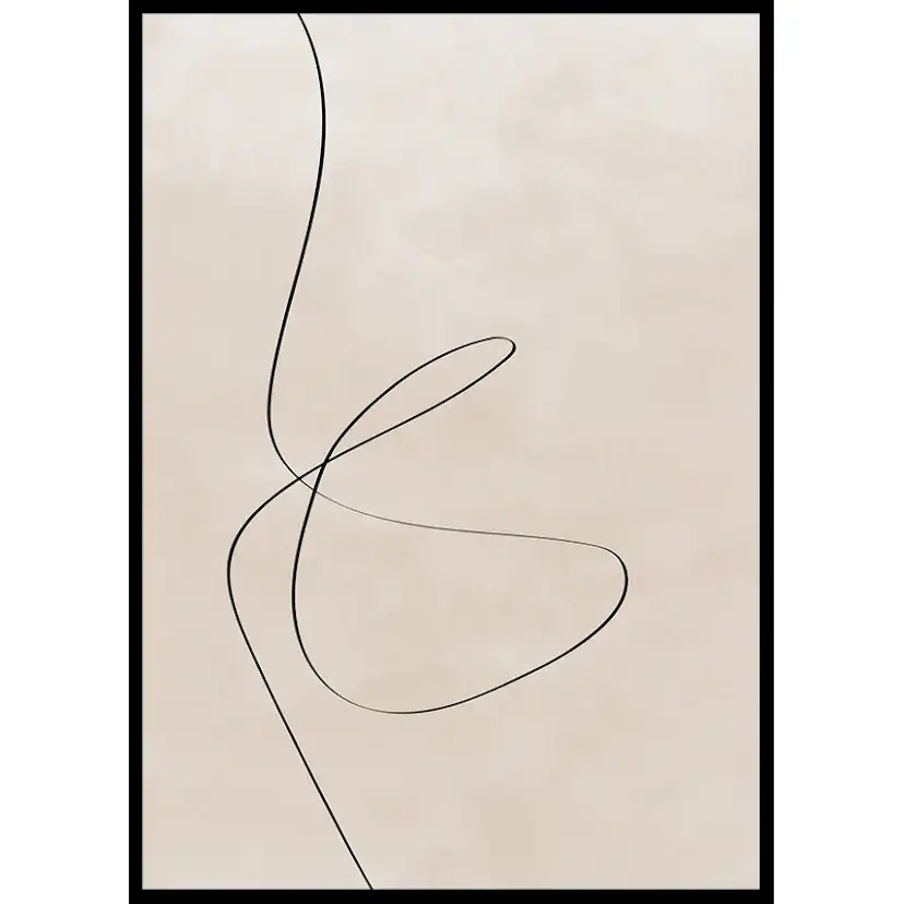 Poster Gallerix Line Art Abstract Shapes No2