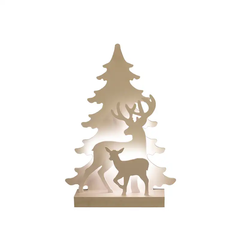 Juldekoration Nordic Winter 3D LED med Renmotiv