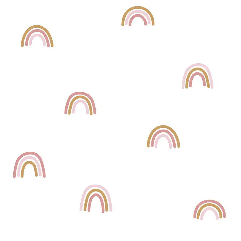 Tapet Little Dutch Little Rainbow Vit