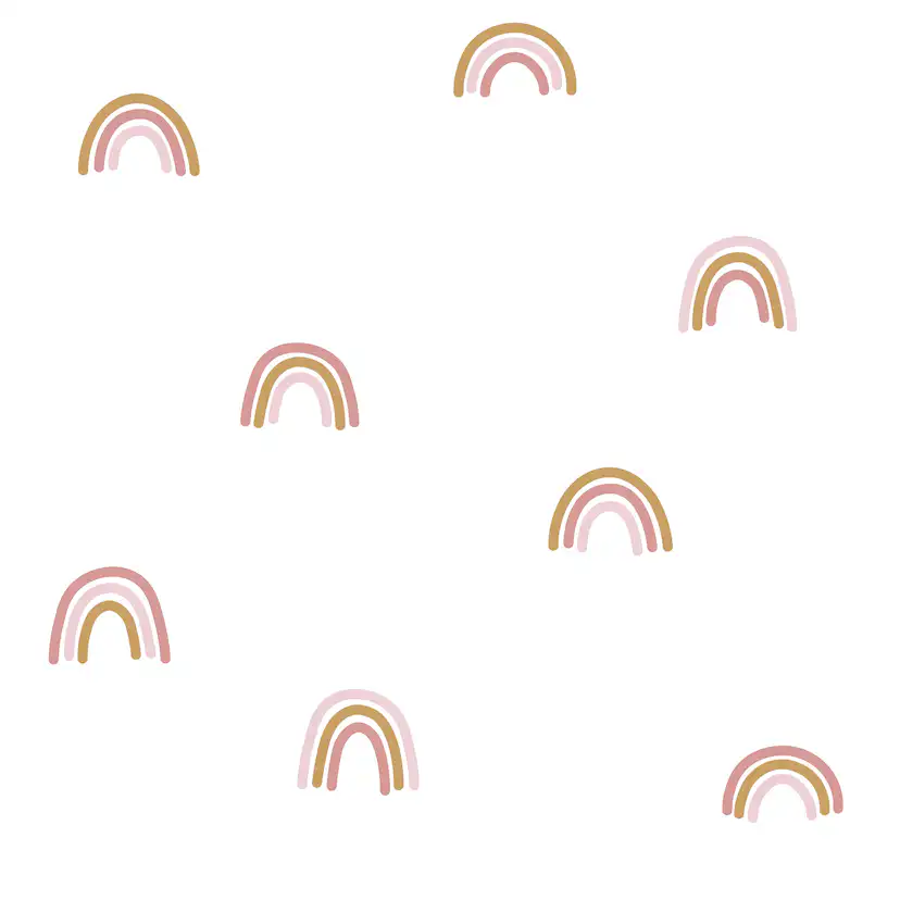 Tapet Little Dutch Little Rainbow Vit